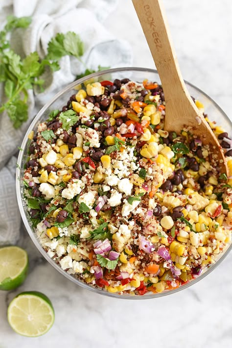 Southwest Quinoa, Honey Lime Vinaigrette, Grilled Corn Salad, Lime Vinaigrette, One Pot Dinners, Grain Salad, Foodie Crush, Corn Salad, Corn Salads