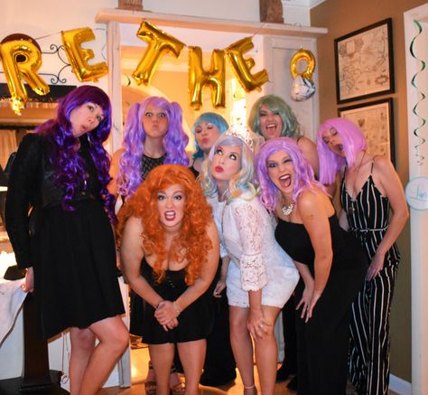 Wig out for your next girls night or bachelorette party courtesy of You, Me, and Tennessee a travel and lifestyle blog. #wigout #wigs #girlsnight #bacheloretteparty #bachelorettepartyideas #bachelorette #youmeandtennessee Wig Exchange Party, Wig Birthday Party Theme, Wig Night Bachelorette, Wig Party Ideas, Bachelorette Wig Night, Wig Theme Party Ideas, Wig Party Theme Birthday, Bach Themes, Moustache Party