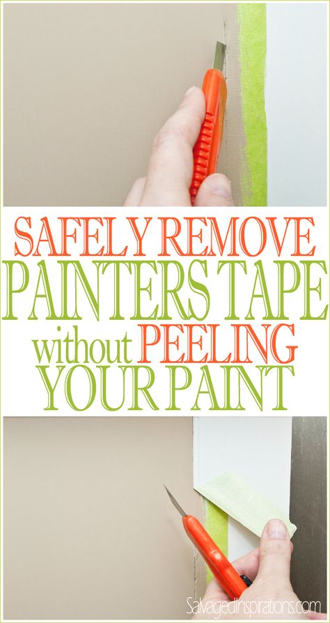 Quick-Tip-Tuesday ~ Safely Remove Painter Tape Without Peeling Your Paint - Salvaged Inspirations Chalk Paint Techniques, Painting Tricks, Salvaged Inspirations, Furniture Painting Tips, Woodworking Basics, Paint Diy, Furniture Refinishing, Peeling Paint, Furniture Rehab