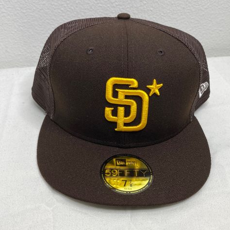 San Diego Padres New Era 59fifty Fitted Hat Size: 7 7/8 Asgw Of 5950no New With Tags Fitted Hats Men, Yankee Fitted, San Francisco Giants Baseball, Flat Bill Hats, Giants Baseball, New Era 9forty, San Diego Padres, New Era Cap, New Era 59fifty