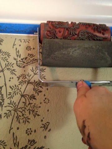 Decorative Paint Rollers, Paint Rollers With Designs, Half Painted Walls, Loft Extension, Painting Kitchen Cabinets White, Bathroom Cabinets Diy, Patterned Paint Rollers, Not Wallpaper, Paint Rollers