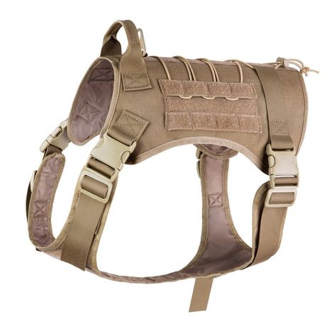 Padded Dog Harness, Tactical Dog Harness, Molle Straps, Black Coyote, Walking Harness, Molle Pouches, Molle System, Dog Vest Harness, Military Dogs