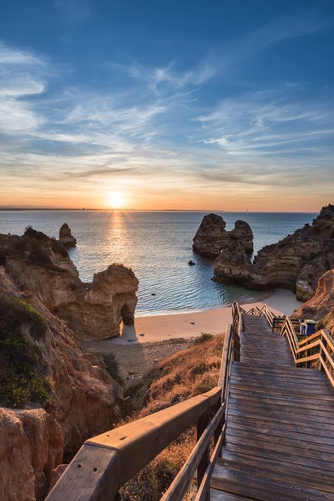 Best Beaches In Portugal, Faro Portugal, Portugal Beach, Portugal Vacation, Magic Places, Lagos Portugal, Algarve Portugal, Sunrise Beach, Dream Travel Destinations