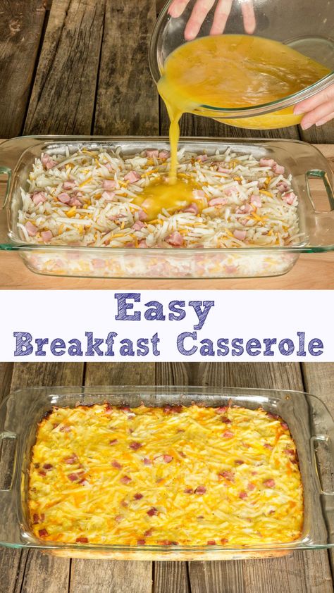 Resep Vegan, Easy Breakfast Casserole, Hashbrown Breakfast Casserole, Beach Food, Breakfast And Brunch, Breakfast Casserole Easy, What's For Breakfast, Hash Browns, S'mores