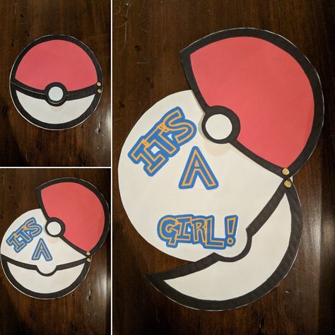 Gender Reveal Pokemon Theme, Pokemon Gender Reveal Ideas, Pokemon Baby Announcement, Pokemon Pregnancy Announcement, Pokemon Gender Reveal, Pokemon Baby Shower Ideas, Prego Announcement, Baby Announcement To Husband, Twin Gender Reveal