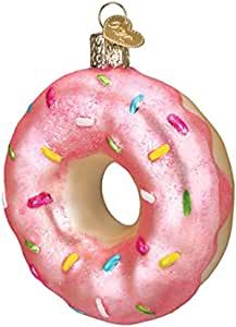 Pink Frosted Donut, Donut Ornament, Sprinkle Donut, Old World Christmas Ornaments, Pink Frosting, Christmas Sprinkles, Pink Donuts, Beautiful Christmas Trees, Old World Christmas