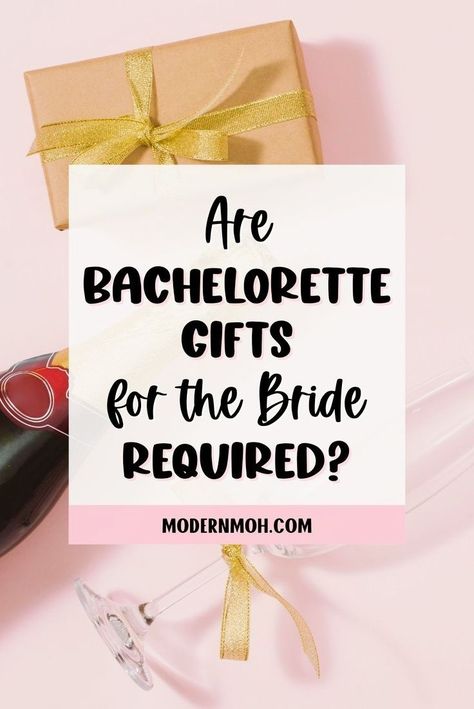 Are bachelorette gifts for the bride required? In this post, we explore the etiquette of gift-giving at bachelorette parties, ensuring you know what’s expected. Whether you’re unsure if a gift is needed or looking for unique bachelorette gifts for the bride ideas, we've got you covered with insights that clarify everything you need to know! | Modern MOH Wedding Shower Gifts For Bride, Unconventional Bachelorette Party, Bachelorette Gifts For The Bride, Best Bridal Shower Gifts, Bachelorette Party Budget, Plan A Bachelorette Party, Unique Bachelorette Party Ideas, Bridal Shower Planning Checklist, Maid Of Honor Responsibilities