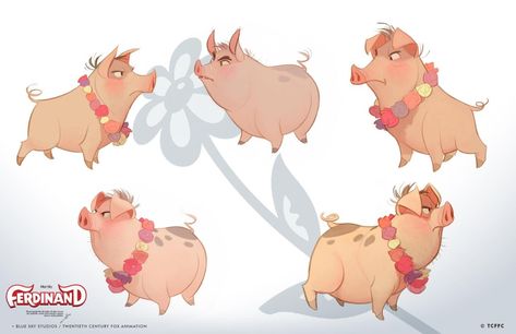 Pig Concept Art, Pig Character Design, Blue Sky Studios, Pig Character, Character Design Animation, Character Design References, Design Reference, Animated Characters, Animal Design