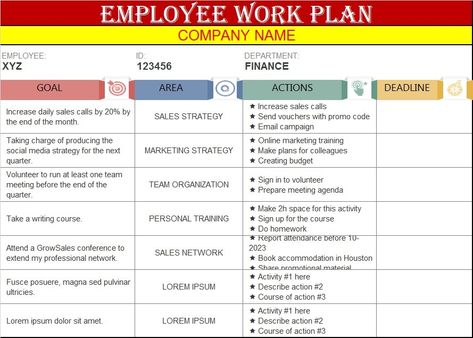 Best Work Plan Templates (Monthly & Annually) - Free Report Templates Statement Of Work, Team Organization, Report Card Template, Profit And Loss Statement, Finance Goals, Statement Template, Work Plans, Key Performance Indicators, Schedule Templates