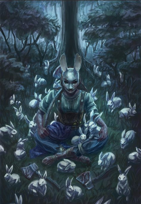 Lullaby rabbit / dead by daylight Dbd Fanart, Videogame Characters, The Huntress, Catty Noir, Dead By Daylight, Horror Movie Characters, Horror Characters, Video Game Art, Horror Game