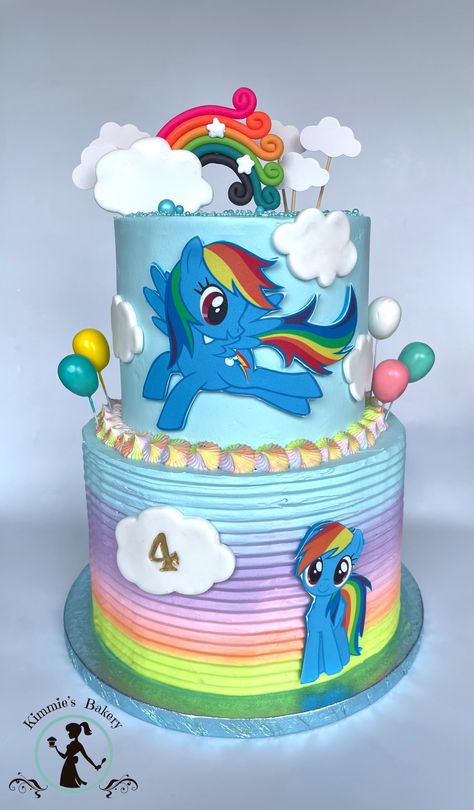 Pony Theme Cake, Cake Rainbow, Little Pony Cake, My Little Pony Birthday Party, Pony Cake, Little Pony Birthday Party, My Little Pony Party, Pony Birthday, Pony Party