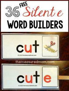 Silent E Words, The Measured Mom, Measured Mom, Silent E, First Grade Phonics, Cvce Words, Magic E, Phonics Words, E Words