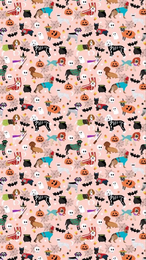 Halloween Dogs Wallpaper, Dog Background Wallpapers, Halloween Dog Wallpaper, Dog Pattern Wallpaper, Dachshund Wallpaper, Dog Wallpaper Iphone, College Halloween Costumes, Lilly Prints, Dog Background