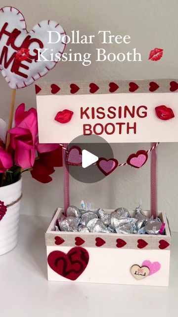 Laura Jeanne on Instagram: "💋💕#valentines #valentinesdaydecor #valentinesday2024 #candy #Hershey #dollartreediy #kisses #foryoupageシ #foryoureels" Victoria’s Secret Valentines Day, Valentines Candy Dice Game, Hershey Bar Valentine, Valentine’s Day Candy Poster, Candy Necklace Valentine, Kissing Booth, January 19, Dollar Tree Diy, Dollar Tree