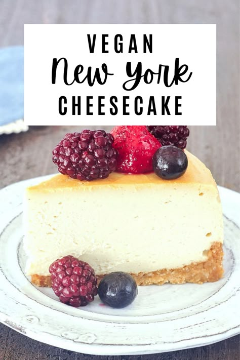 Vegan New York, Dairy Free Cheesecake Recipe, Weight Watcher Desserts, Processor Recipes, Dairy Free Cheesecake, Vegan Cheesecake Recipe, Coconut Dessert, Dessert Cakes, Vegan Cakes