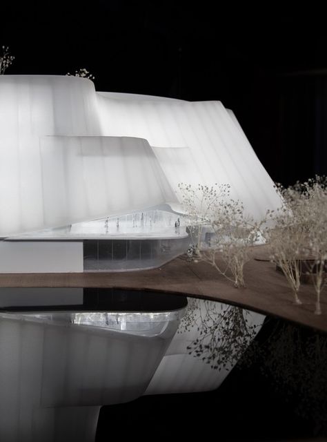 Gallery of MAD Architects Unveils Design for Translucent China Philharmonic Hall in Beijing - 14 Wellness Architecture, Mad Architects, High Building, Architectural Competition, Architectural Model, Arch Model, Roof Design, Facade Design, Concert Hall