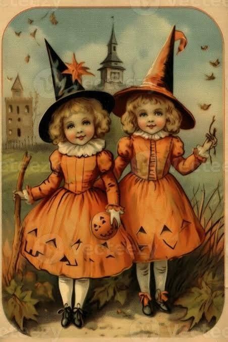 Halloween Organization, Vintage Fall Images, Halloween Poetry, Facts About Halloween, Images Victoriennes, Vintage Halloween Cards, Victorian Halloween, Vintage Halloween Images, Vintage Hall