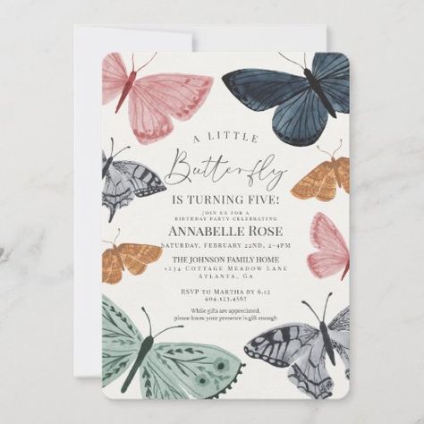 $3.03 | Boho Butterfly Birthday Party Invitation | Spring Birthday Invitations | flutter on over, a little butterfly, boho butterfly, fall butterflies, spring butterflies, butterfly birthday party, butterfly theme party, enchanted birthday invite, butterfly birthday invitation, garden birthday party Butterfly Party Decor, Butterfly Birthday Party Invitations, Enchanted Butterfly, Enchanted Forest Birthday, Butterfly Garden Party, Butterfly Party Decorations, Printable Butterfly, Girls 3rd Birthday, Forest Birthday