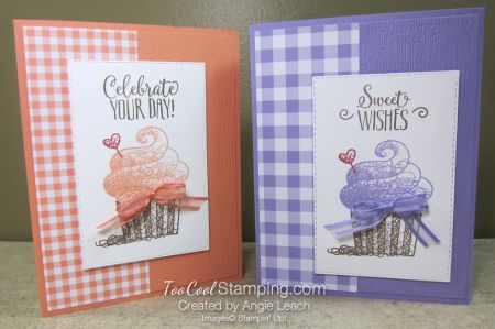 Hello cupcake gingham - two cool Stampin Up Hello Cupcake, Cupcake Birthday Cards, Cupcake Cards, Two Cool, Hello Cupcake, Cupcake Card, Sweet Cupcake, Sweet Cupcakes, Stamping Up Cards