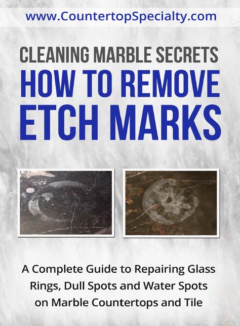 Complete guide to repairing glass rings, water stains, dull spots, and etch marks on marble countertops and travertine tile. Simple proven solutions. #marble #travertine #cleaning #countertops #floortiles Cleaning Marble Countertops, Cleaning Granite Countertops, Cleaning Marble, Tile Showers, How To Clean Granite, Shower Floors, House Upgrades, Soapstone Countertops, Cheap Countertops