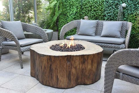 Firepit Table, Backyard Dining, Fire Pit Materials, Natural Gas Fire Pit, Outdoor Fire Pit Table, Fire Pit Ring, Hangout Spot, Cast Concrete, Propane Fire Pit Table