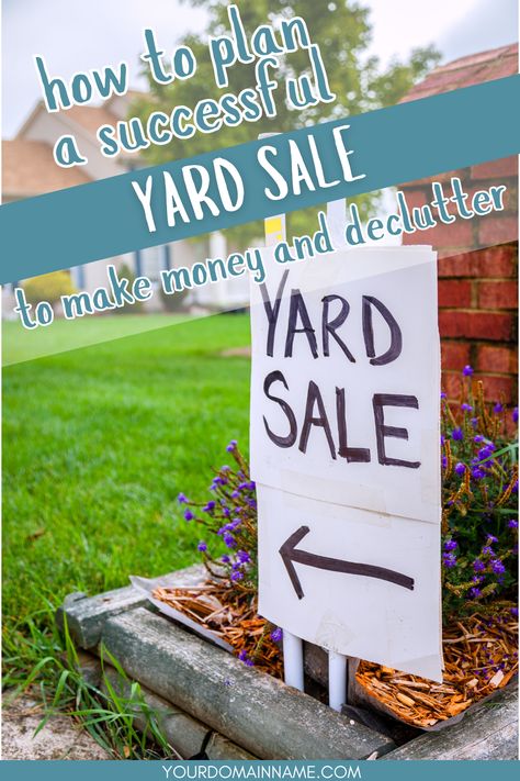 Knowing how to plan a yard sale is the key to having a successful sale that will help you declutter your home and make money at the same time. Putting the time in to planning a yard sale is key and will definitely pay off in time savings and success of your sale. Garage Sale Tips, Yard Sale Finds, Sale Ideas, Sell Your Stuff, Yard Sales, Saving Ideas, Declutter Your Home, Household Tips, Garage Sale