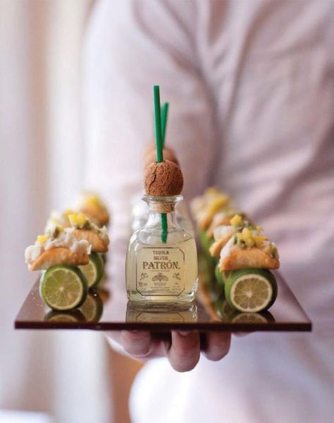 Taco Bars Are the Most Delightful (and Wallet-Happy) Way to Feed Your Wedding Guests via @PureWow Ideas Para Catering, Mini Tacos, Wedding Food Ideas, Best Party Food, Surf And Turf, Chicken And Waffles, Wedding Drink, Fish Tacos, Wedding Cocktails