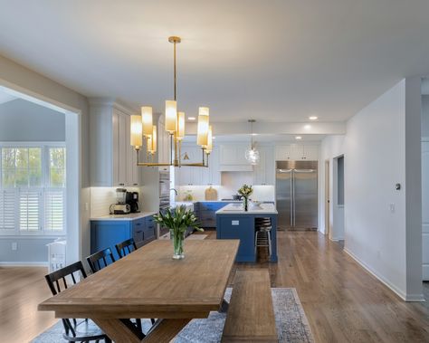 Combining the kitchen and dining room is a remodeling trend that’s taken over. For many, the formal dining room just doesn’t serve the purpose it used to, and entertaining is much more welcoming and casual when your guests can hang out while you cook! ​​#meadowlarkbuild #buildingbetterfutures #designbuildfirm #designbuild #homedesign #annarbor #annarborhomes #designinspiration #buildtolast #homeremodeler #yourvisionrealized ​#kitchendiningroom #kitcheninspo #kitchenremodel Dining Room Walk Through, Combining Dining Room And Kitchen, Dining Room And Kitchen Combo Open Floor, Remove Dining Room Wall To Expand Kitchen, Narrow Kitchen Dining Room Combo, Kitchen Expansion Into Dining Room, Extending Kitchen Into Dining Room, Large Kitchen And Dining Room, Kitchen Open To Dining Room Layout