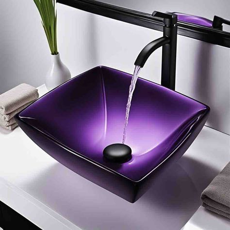 "Regal Lavender Vassel Sink” for Sale in Fernley, NV - OfferUp Bathroom Centerpiece, Studio Bathroom, Matte Black Faucet, Black Faucet, Diy House Renovations, Diy House, Open Box, Live Edge, The Ordinary