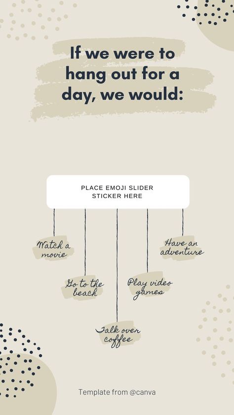 Brown Emoji Slider Personal Instagram Story - Templates by Canva Brown Emoji, Insta Templates, Beach Games, Social Games, Adventure Movie, Insta Ideas, Story Templates, Simple Graphic, Creative Instagram Stories