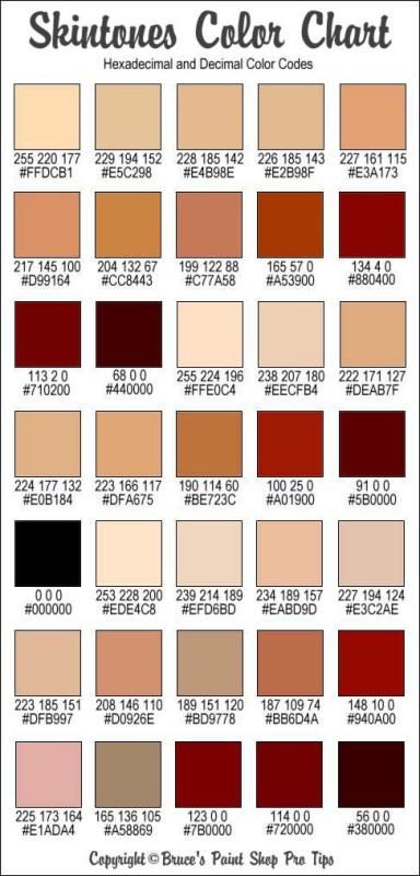 skintones color chart Skin Color Chart, Rgb Code, Skin Palette, Rgb Color Codes, Graphisches Design, Skin Color Palette, Colors For Skin Tone, Hex Codes, Tone Hair