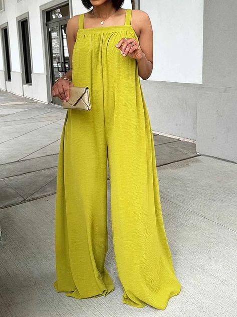 Vacation Wear For Women, Wide Leg Jumpsuit Outfit, Plain Jumpsuits, Business Casual Summer, Summer Attire, Jumpsuit Outfit, Vacation Wear, Classy Casual, Casual Jumpsuit