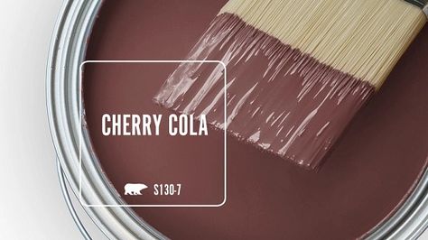 CHERRY COLA S130-7 | Behr Paint Colors Behr Cherry Cola, Behr Maroon Paint Colors, Black Cherry Paint Color, Behr Color Palettes, Behr Paint Colors, Behr Paint, Cherry Cola, Room Update, Paint Colors For Home