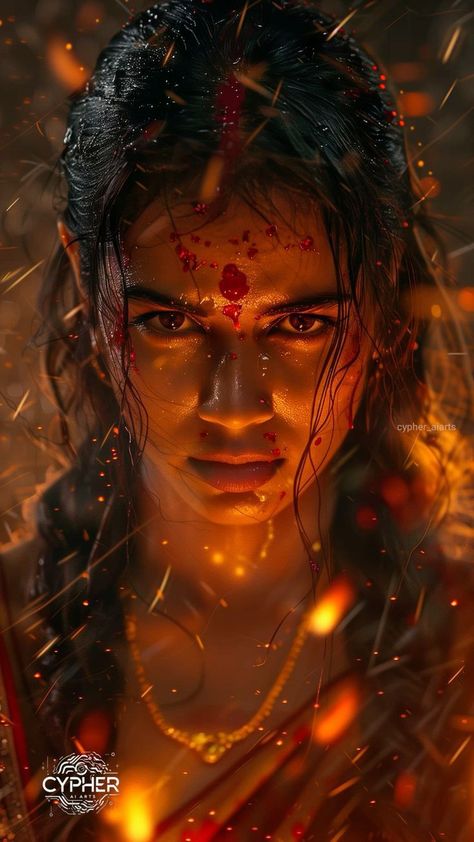 Female Warrior Illustration, Blaze Of Glory, Indian Eyes, Angry Women, Best Zombie, Beautiful Art Paintings, Portrait Photography Women, Female Art Painting, Indian Woman