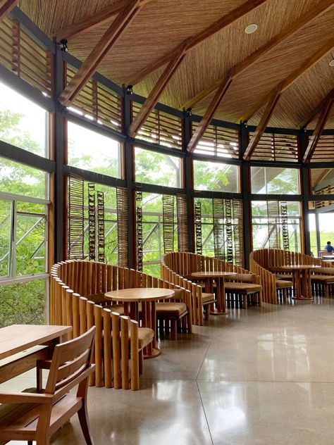 Resort Furniture Interior Design, Bamboo Shop Design, Bamboo In Interior Design, Resort Rooms Design, Bamboo Wood Furniture, Village Restaurant Design, Resort Restaurant Design, Bamboo Cafe Design Ideas, Restaurant Outdoor Design