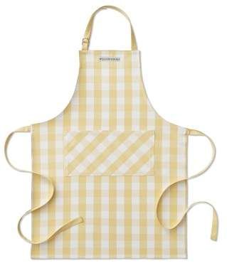 Williams Sonoma Checkered Adult Apron, Yellow Apron Yellow, Homemade Aprons, Egg Aprons, Flirty Aprons, Apron Tutorial, Fashion Apron, Craft Apron, Childrens Aprons, Retro Apron