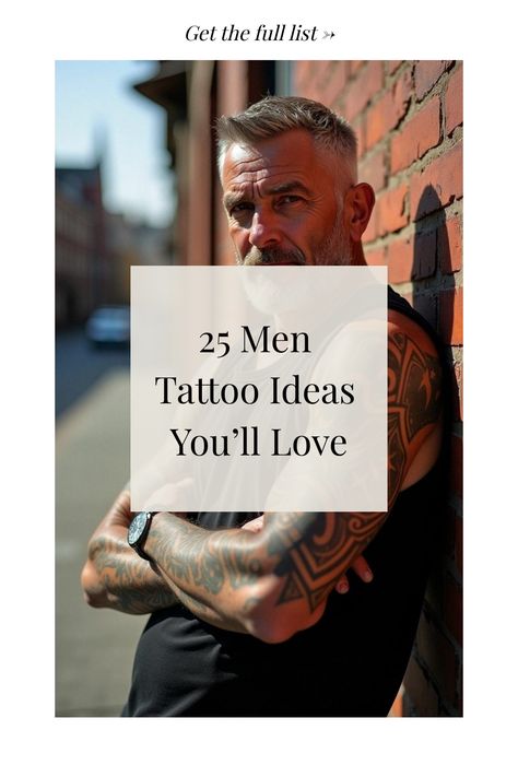 25 Men Tattoo Ideas You’ll Love Poly Tattoo Men, Man First Tattoo, Vertical Tattoo Design Men, No Love Tattoo Men, Justice Tattoo Men, Mens Thigh Tattoos Ideas, Hand Coverup Tattoo, Small Masculine Tattoos, Life Tattoos For Men