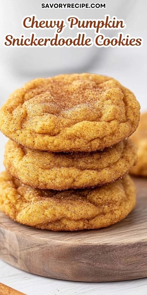 Want to impress your friends with a unique dessert? Whip up these Chewy Pumpkin Snickerdoodle Cookies that bring together the best of pumpkin spice and sugary goodness! Perfect for gatherings or cozy nights in. Save this mouthwatering recipe to your Dessert Recipes board for easy access later! Snickerdoodle Cookies Recipe Easy, Pumpkin Snickerdoodle Cookie Recipe, Snickerdoodle Cookies Recipe, Pumpkin Snickerdoodle Cookies, Pumpkin Snickerdoodles, Savory Recipe, Snickerdoodle Cookies, Snickerdoodle Cookie Recipes, Unique Desserts