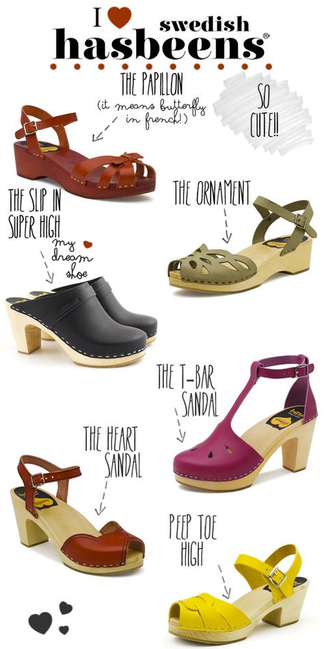 Cutest Shoes, Swedish Clogs, Swedish Hasbeens, Green Shoes, Crazy Shoes, Clogs Shoes, Dream Shoes, My Dream, Heel Shoes