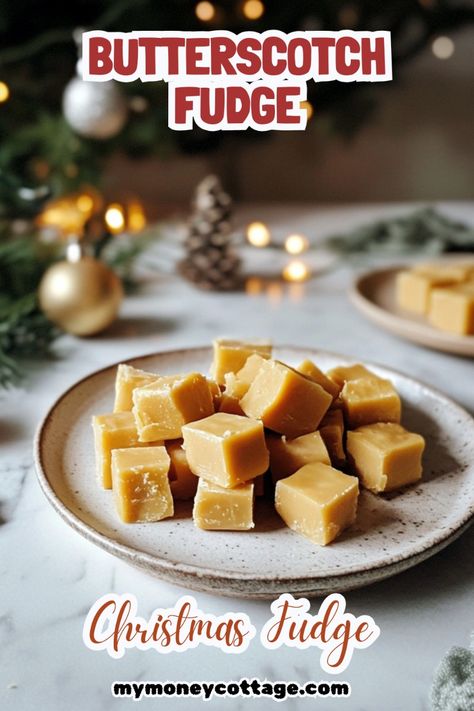 Savor the rich, buttery sweetness of our Christmas Fudge - Butterscotch Fudge! This delightful treat offers a perfect blend of creamy butterscotch and smooth fudge, making it a festive favorite. Perfect for gifting, sharing, or enjoying all to yourself. #ButterscotchFudge #ChristmasTreats #HolidayBaking #FestiveFlavors #ChristmasFudge #FudgeRecipes #ButterscotchRecipes #HomemadeFudge #ChristmasBaking Butterscotch Fudge Marshmallow, Butterscotch Christmas Treats, Butterscotch Fudge Recipes, Butterscotch Fudge Easy, Fudge Butterscotch, Christmas Fudge Recipes, Cranberry Pistachio Fudge, Butterscotch Desserts, Butterscotch Fudge