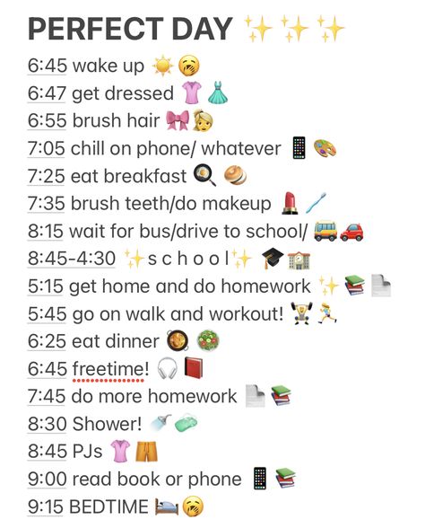 Teen Workout Plan, Perfect Routine, School Routine For Teens, Morning Routine School, Preppy Decal, Morning Routine Checklist, School Morning, After School Routine, School Routine