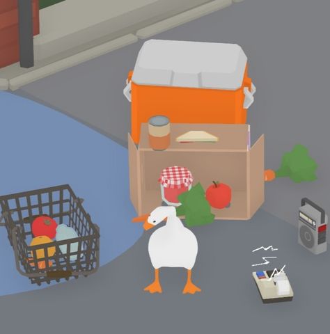 Shop in untitled goose game Untitled Goose Game Icon, Goose Bag, Goose Drawing, Untitled Goose Game, Goose Game, Imaginary World, The Goose, Puff And Pass, Game Icon