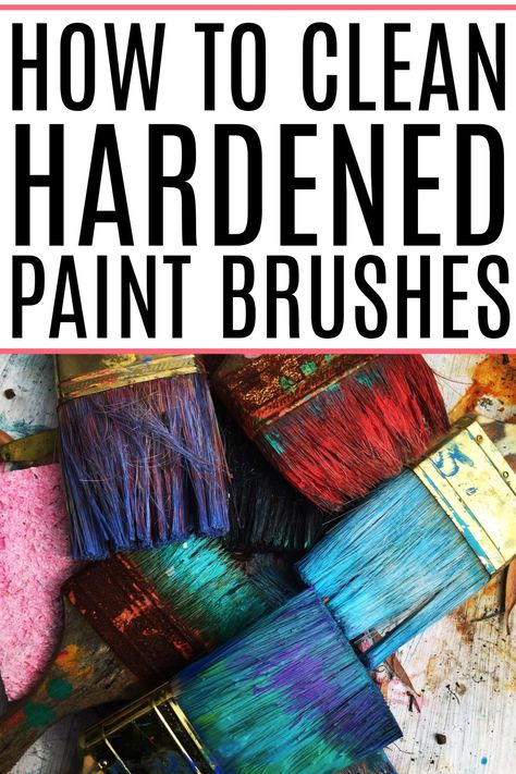 Cleaning Paint Brushes, Painting 101, Oil Paint Brushes, Acrylic Paint Brushes, How Do You Clean, Paint Thinner, Brush Cleaning, Favorite Paint, Paint Remover