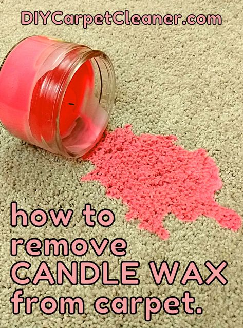 Removing candle wax from carpet is not all that hard to do. All you'll need is an iron and a couple brown paper bags. Cut the brown paper bags into strips about 20 inches long, and about as wide as the wax spot. Place the end of the paper strip over the wax spot, then place the iron (low heat setting) on top of the paper strip. As the heat from... How To Get Melted Wax Out Of Carpet, Candle Wax Removal From Carpet, Remove Candle Wax From Carpet, Remove Wax From Carpet, Wax Off Carpet, Carpet On Top Of Carpet Ideas, How To Get Candle Wax Out Of Carpet, How To Get Candle Wax Out Of Fabric, Removing Wax From Carpet