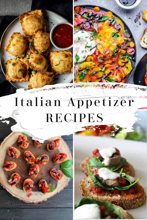 Italian Appetizers Party, Starters Recipes Dinner Party, Italian Appetizer Recipes, Italian Dinner Menu, Italian Food Party, Italian Finger Foods, Italian Appetizers Easy, Dinner Party Starters, Italian Entrees