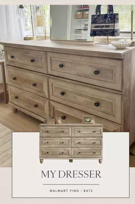 Modern Farmhouse Bedroom Mood Board, Farmhouse Dressers Bedroom, Bedrooms Without Dressers, 2 Dressers Side By Side, Amazon Dresser Furniture, Modern Farmhouse Bedroom Dresser, Joanna Gaines Style Bedrooms, Long Dressers Bedroom, Large Dresser Bedroom