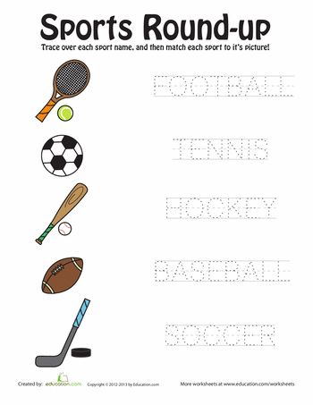 Worksheets: Sports Round-up Sports For Kindergarten, Sports Worksheets Preschool, Sports Worksheets For Kindergarten, Sports Preschool Activities Free Printable, Sports Worksheets For Kids, Sports Lesson Plans, Letter Writing Worksheets, Sport English, Sports Theme Classroom