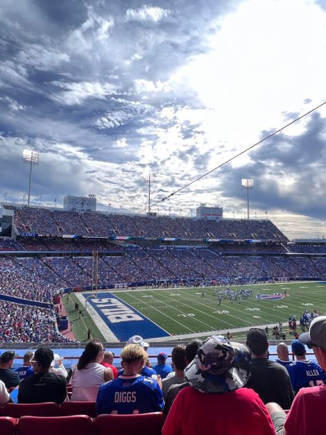 Buffalo New York Aesthetic, Buffalo Bills Aesthetic, Buffalo Aesthetic, Stadium Suite, Romanticize College, Buffalo Bills Stadium, Highmark Stadium, New York Stadium, Usa Summer