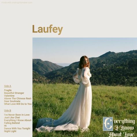 Laufey Poster, Laufey Wallpaper, Everything I Know About Love, Midnights Album, Dorm Posters, Collage Poster, Love Posters, Bedroom Posters, Cute Poster