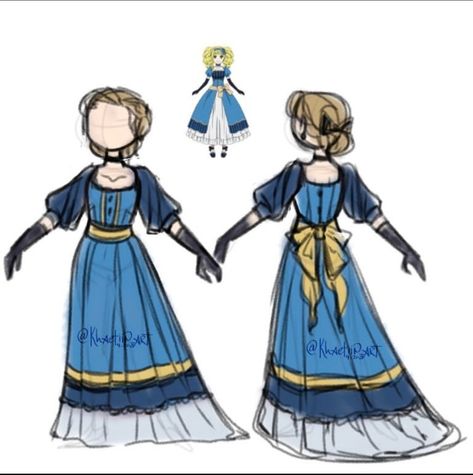 Dress In Wind Drawing, Princess Clothes Drawing, Holding Doll Pose Reference, Cartoon Clothes Drawing Outfits, Lizzy Midford, Vestidos Anime, Clothing Design Sketches, Royal Outfits, Dress Drawing